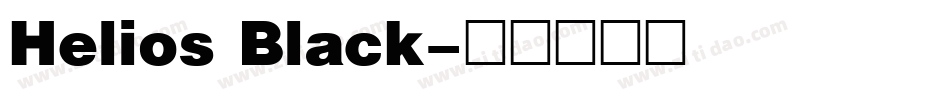 Helios Black字体转换